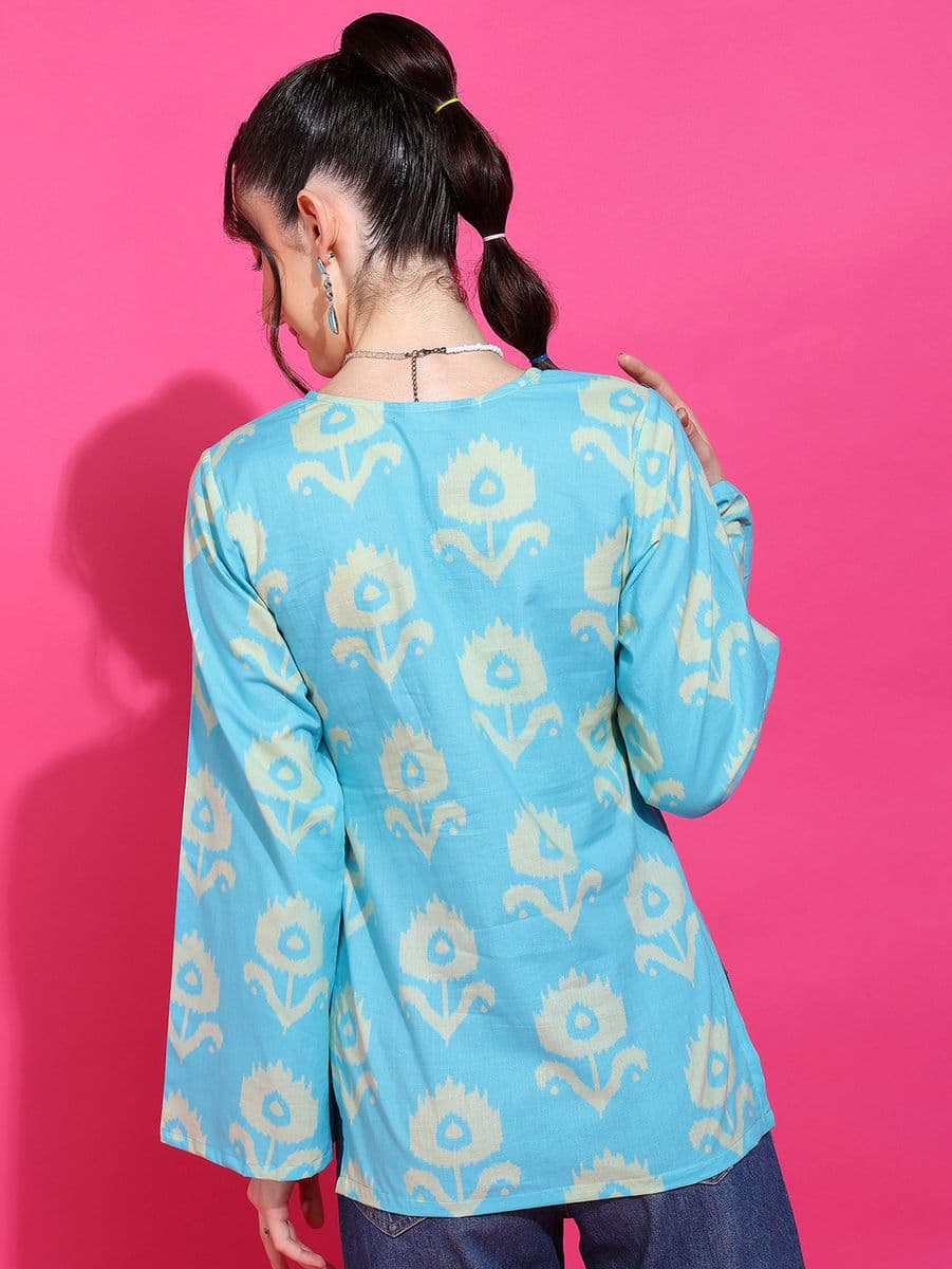 Aqua Bagh Bell Sleeve Top thumbnail 4