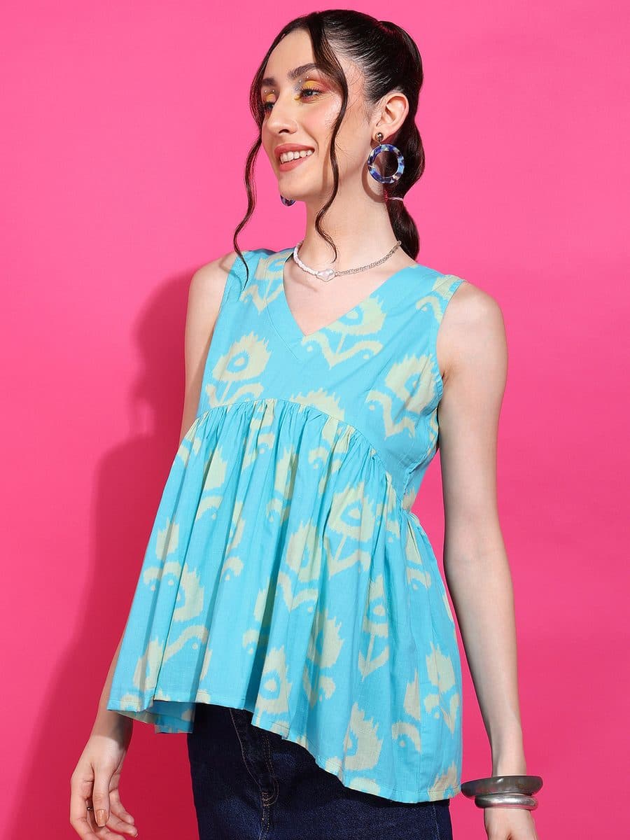Aqua Bagh Peplum Top