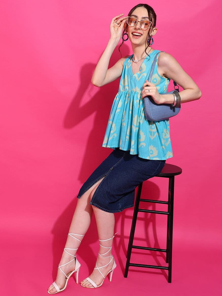 Aqua Bagh Peplum Top thumbnail 4