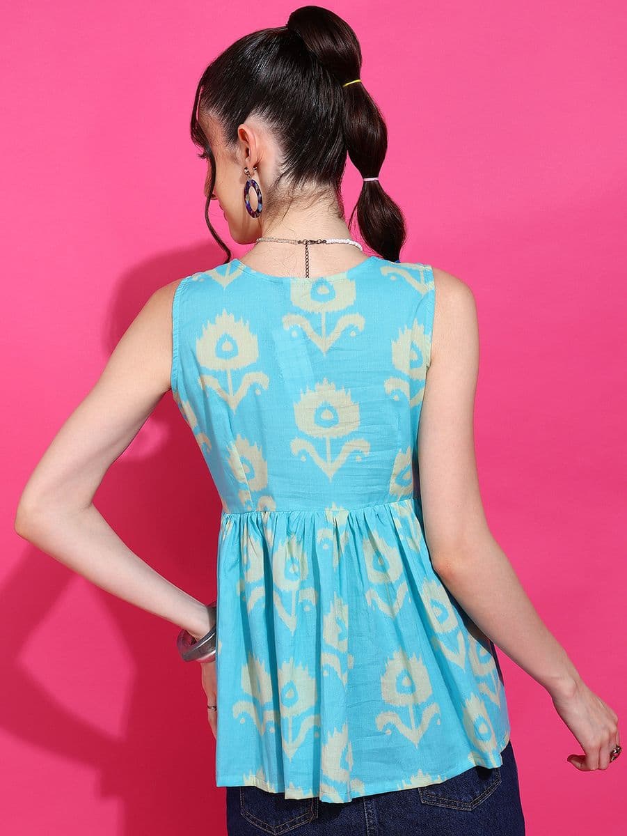 Aqua Bagh Peplum Top thumbnail 5