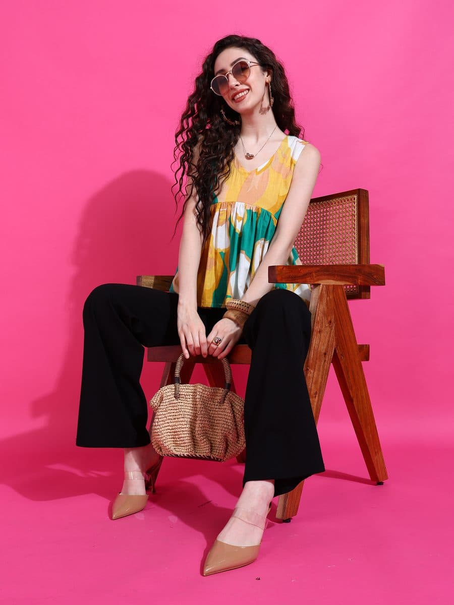 Candy Bagh Peplum Top