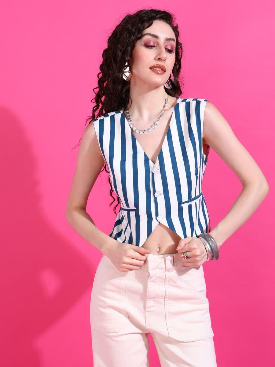 Dastan-e-Lakeer Blue Waistcoat