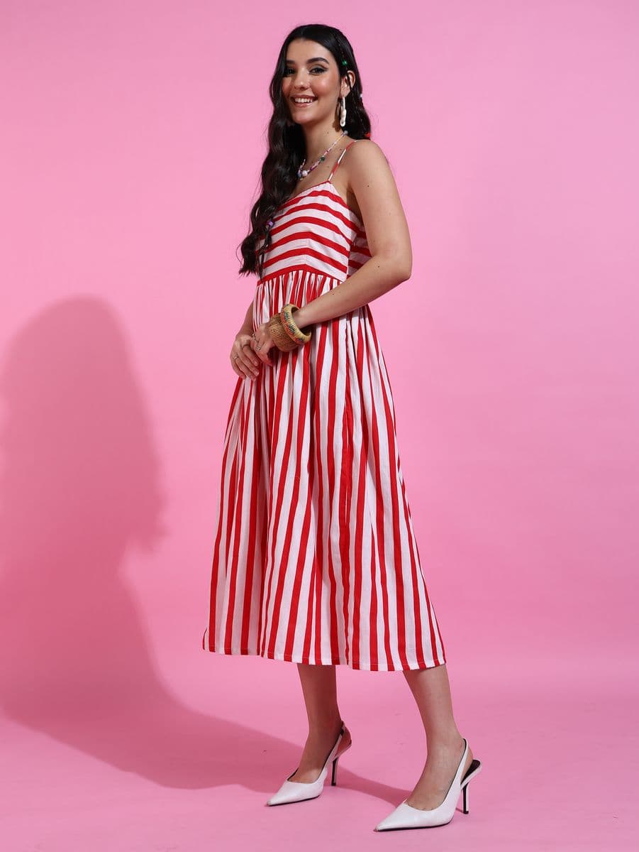 Dastan-e-Lakeer Red Midi Dress thumbnail 3