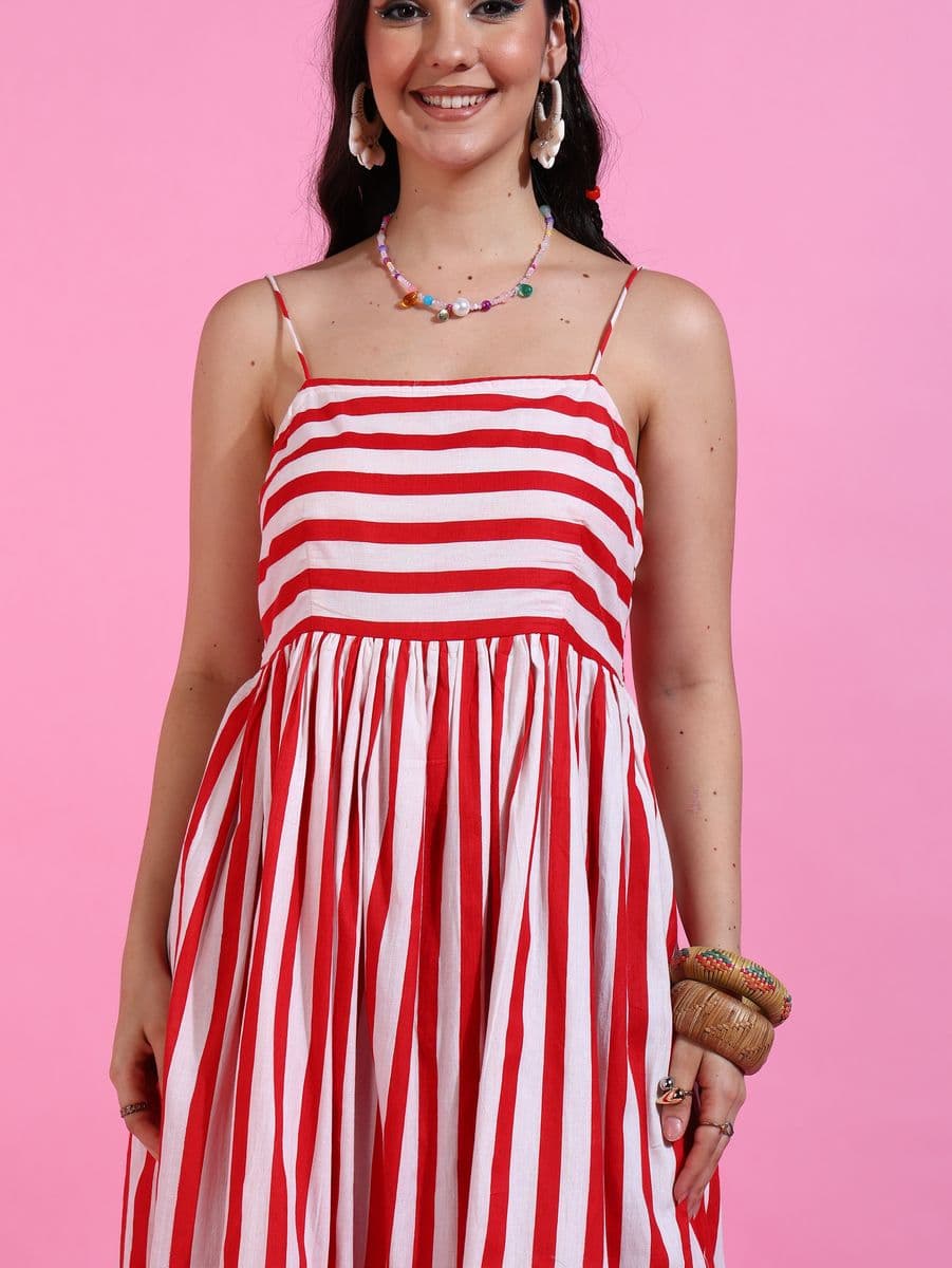 Dastan-e-Lakeer Red Midi Dress thumbnail 4