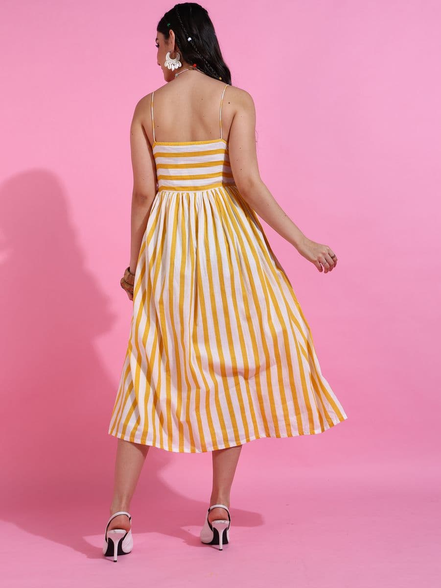 Dastan-e-Lakeer Yellow Midi Dress thumbnail 3