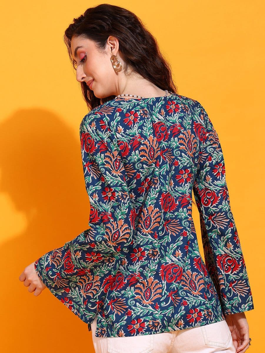 Gulmohar Bell Sleeve Top thumbnail 5