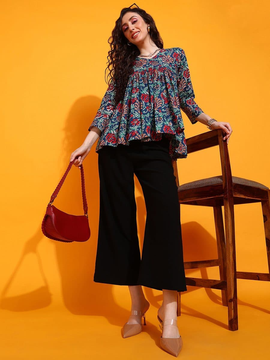 Gulmohar Peplum Top