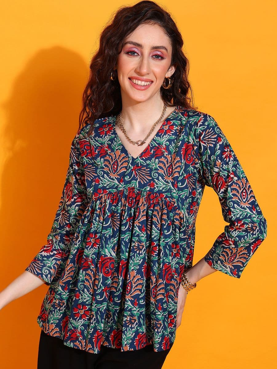 Gulmohar Peplum Top thumbnail 3