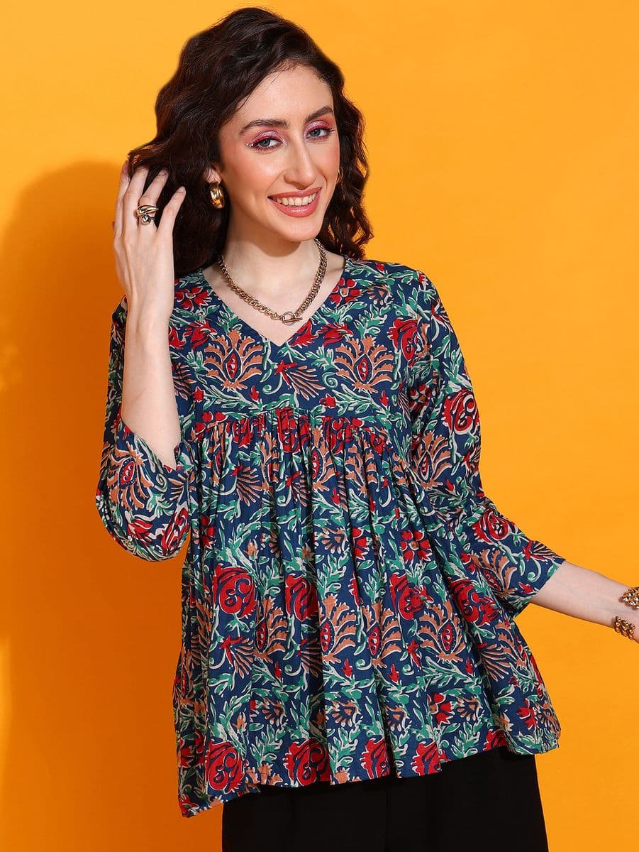 Gulmohar Peplum Top thumbnail 4