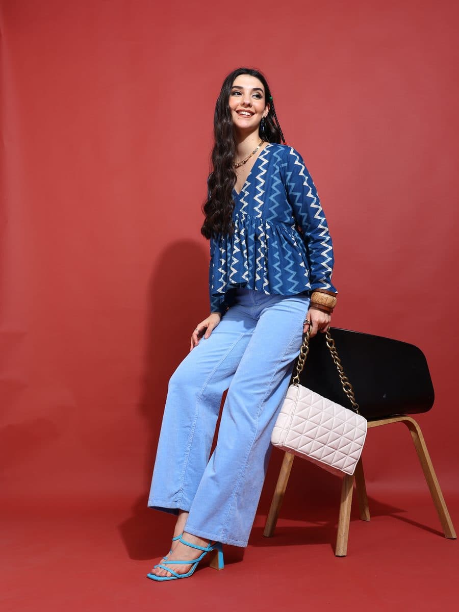 Neel Tara Peplum Top