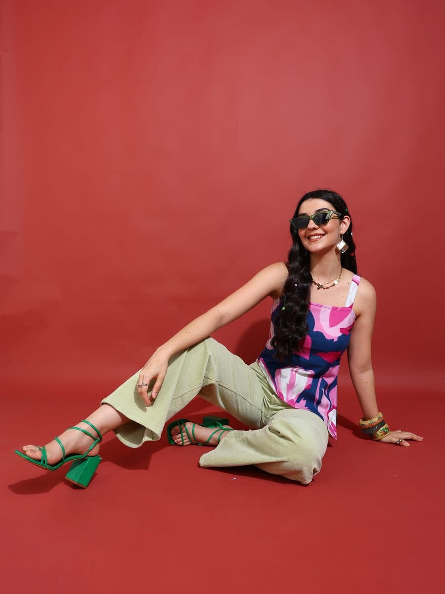 Phoolwati Strappy Asymmetric Top