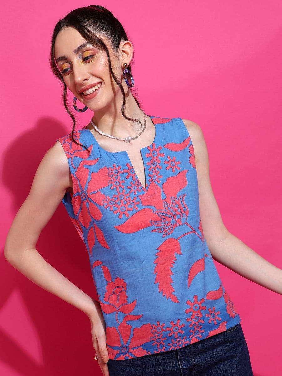 Pop Bagh Blue Tank Top thumbnail 4