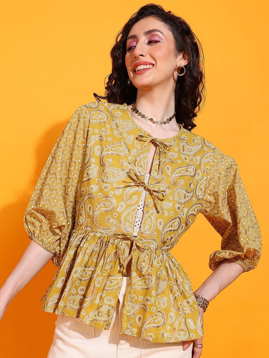 Sunhari Peplum Top thumbnail 4